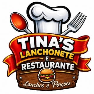 Logo de tina`s lanchonete e restaurante